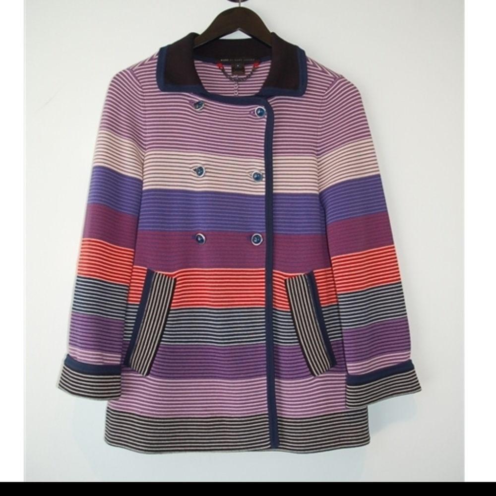 Marc by Marc Jacobs Striped Double Breasted Jacket